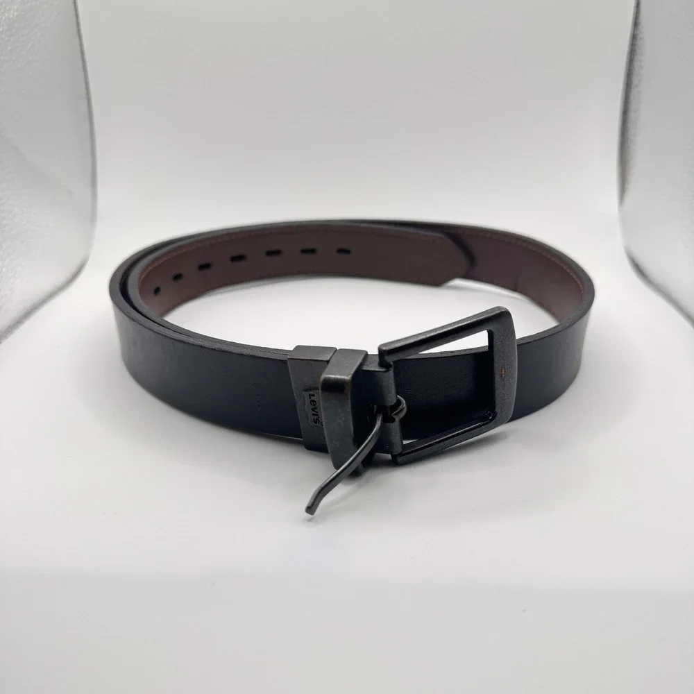 Levis Mens Reversible Belt‎ Black Brown Synthetic Leather 30-32 12LV02GS